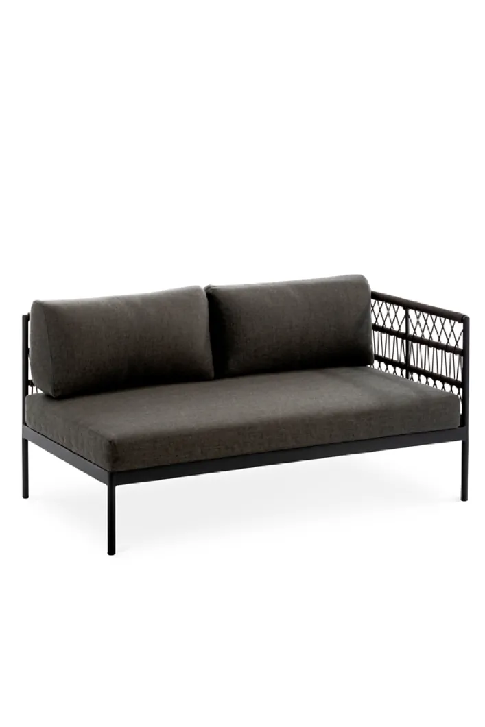 Gartenbank NIEHOFF �Azuri� 2-Sitzer Loungesofa links Kordel-Geflecht mit Kissen